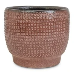 Lykke Plant Pot - Chestnut Blush -HousePlants Shop Lykke Plant Pot Chestnut 15x13cm