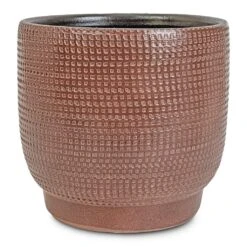 Lykke Plant Pot - Chestnut Blush -HousePlants Shop Lykke Plant Pot Chestnut 21x20cm