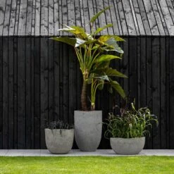 Hayes Mountain Planter - Granite Grey -HousePlants Shop Mountain Planters Collection