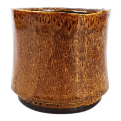 Nolan Plant Pot - Caramel -HousePlants Shop Nolan Plant Pot Caramel 14x12cm 1