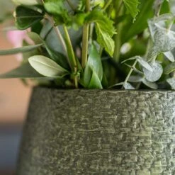 Noor Plant Pot - Velvet Green -HousePlants Shop Noor Plant Pot Velvet Green 5