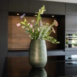 Noor Plant Vase - Velvet Green -HousePlants Shop Noor Plant Vase Velvet Green 5