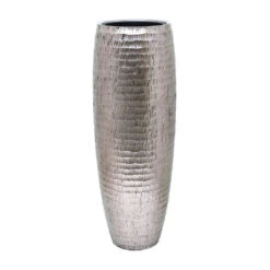 Opus Hammered Partner Planter - Silver -HousePlants Shop Opus Hammered Partner Planter Silver 35x97cm