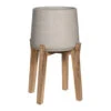 Patt Plant Pot - Tall Stand - Grey Washed -HousePlants Shop Patt Plant Pot Tall Stand Grey Washed