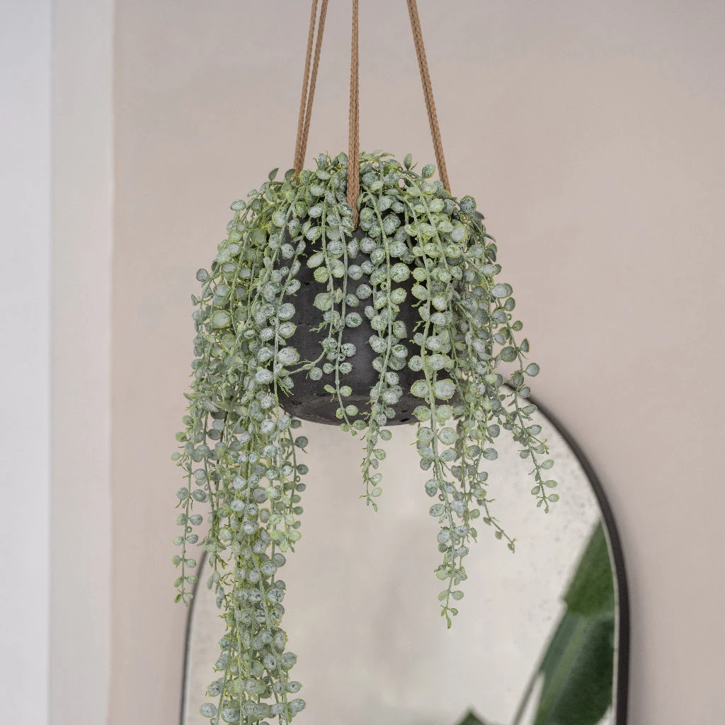 Patt Hanging Plant Pot - Black Washed 15 Patt Hanging Plant Pot - Black Washed - Image 13