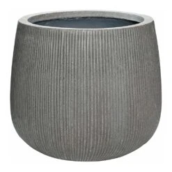 Pax Planter - Ridged Dark Grey -HousePlants Shop Pax Planter Ridged Dark Grey