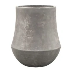 Polystone Coated Darcy Planter - Raw Grey -HousePlants Shop Polystone Coated Darcy Planter Raw Grey 47x56 5cm