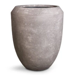 Polystone Coated Plain Coppa Planter - Raw Grey -HousePlants Shop Polystone Coated Plain Coppa Planter Raw Grey 45x55cm