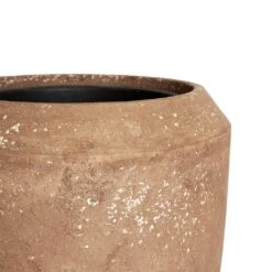 Polystone Coated Plain Coppa Planter - Rock -HousePlants Shop Polystone Coated Plain Coppa Planter Rock 45x55cm Close Up 2