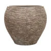 Polystone Coated Ribbed Balloon Planter - Rock -HousePlants Shop Polystone Coated Ribbed Balloon Planter Rock 50x53cm