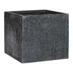 Raindrop Cube Planter - Anthracite -HousePlants Shop Raindrop Cube Planter Anthracite 50cm