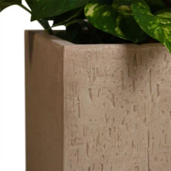 Raindrop Cube Planter - Stone -HousePlants Shop Raindrop Cube Planter Stone 30x30x27cm 2