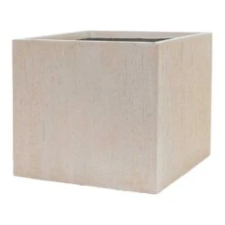 Raindrop Cube Planter - Stone -HousePlants Shop Raindrop Cube Planter Stone 50cm