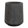 Raindrop Tube High Round Planter - Anthracite