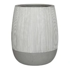 Perry Plant Pot - Ridged White Stripe -HousePlants Shop Ridged Perry Plant Pot White stripe 54x60cm