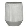 Tall Harith Plant Pot - Ridged White Stripe -HousePlants Shop Ridged Tall Harith Plant Pot White Stripe 40x48cm