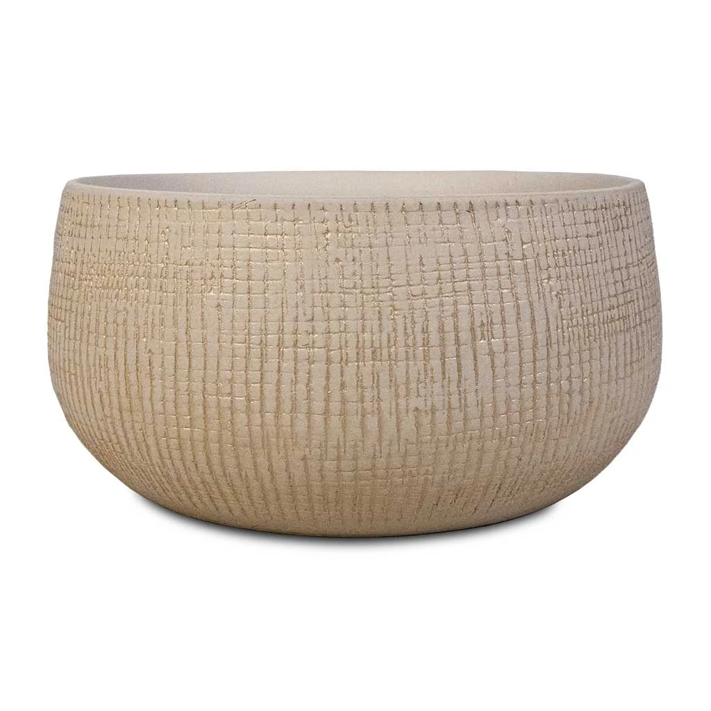 Ryan Plant Bowl - Sand Gold 3 Ryan Plant Bowl - Sand Gold