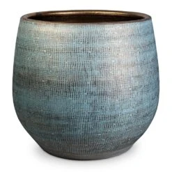 Ryan Plant Pot - Blue Gold -HousePlants Shop Ryan Plant Pot Blue Gold 43x28cm