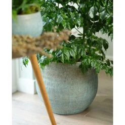 Ryan Plant Pot - Blue Gold -HousePlants Shop Ryan Plant Pot Blue Gold Houseplants