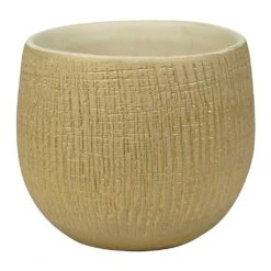 Ryan Plant Pot - Sand Gold -HousePlants Shop Ryan Plant Pot Sand Gold Small